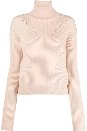 GENNY Logo-charm ribbed-knit jumper