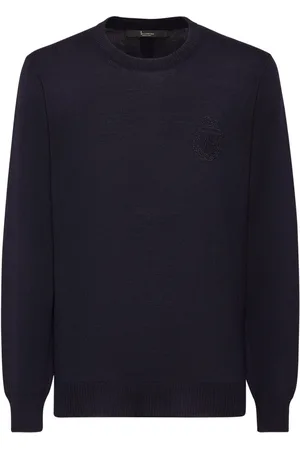 BILLIONAIRE Logo-embroidered wool jumper