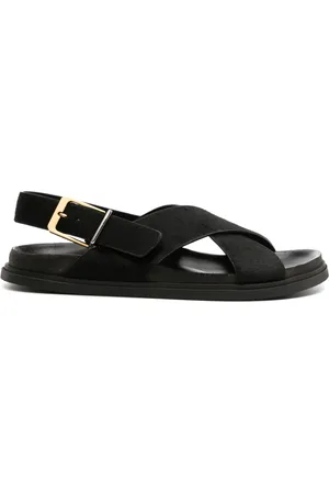 The Row Crossover-strap leather sandals