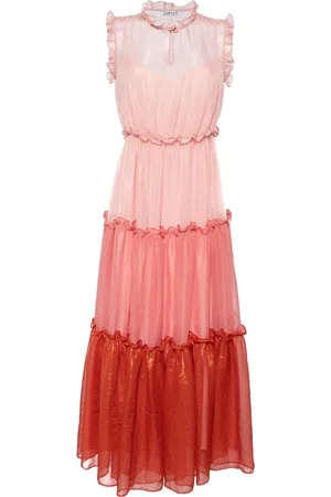 Baruni Davina ruffle-trim tiered midi dress