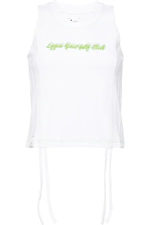 Izzue Embroidered-slogan sleveless top