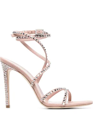 PARIS TEXAS Holly Zoe lace-up 115mm sandals