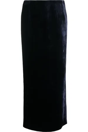 Fendi Zip-embellished velvet maxi skirt