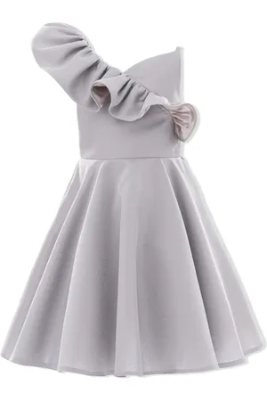 Tulleen Ruffle-detail one-shoulder dress