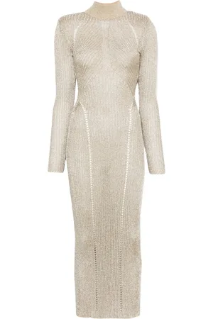 Self-Portrait Lurex knitted maxi dress