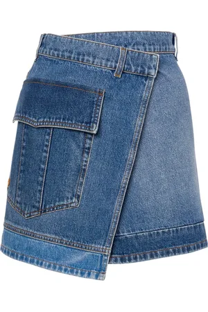 Serafini Asymmetric denim skirt