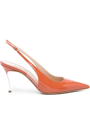 Casadei Superblade 80mm patent leather pumps
