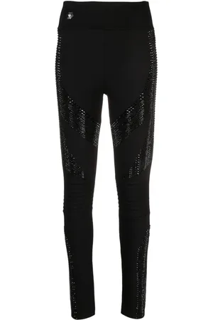 Philipp Plein Rhinestone-embellished high-waisted leggings