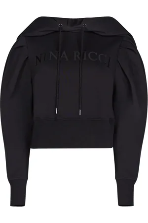 Nina Ricci Logo-embroidered cotton hoodie
