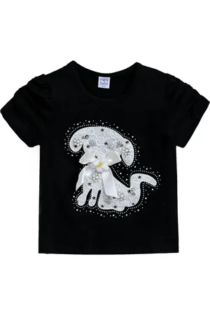 Mimi Tutu Puppy-appliqu?? T-shirt