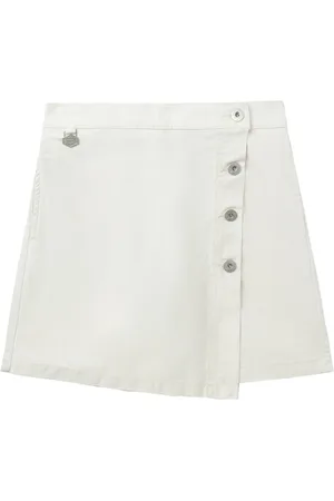 Chocoolate Wrap-front denim shorts
