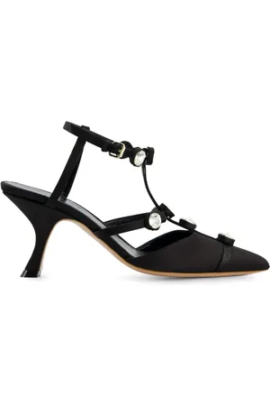 Giambattista Valli 75mm crystal-embellished satin pumps