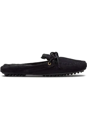 CAR SHOE Lace-up suede slippers
