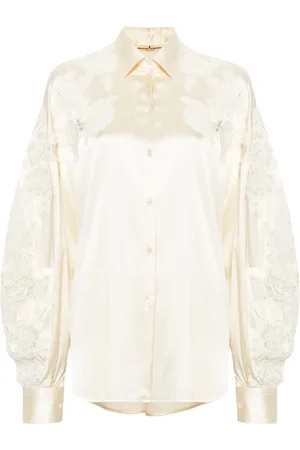 ERMANNO SCERVINO Floral-appliqu?? shirt
