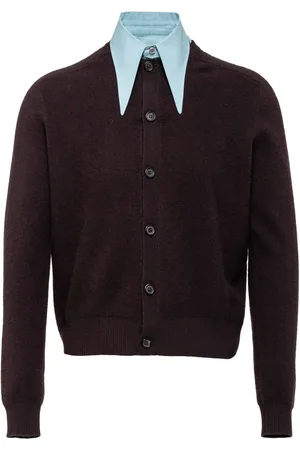 Prada Collar-detail cashmere cardigan