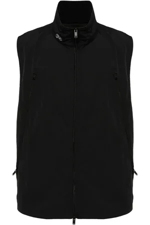 FIVE CM Logo-embroidery zipped gilet