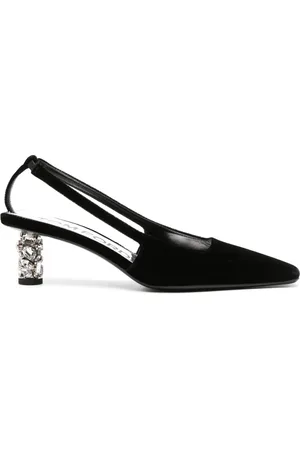Tom Ford Crystal-embellished velvet slingback pumps