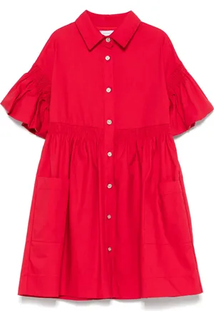 MONNALISA Shirred-panel dress