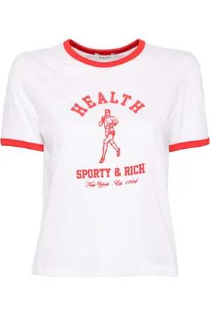 Sporty & Rich NY running club ringer T-shirt