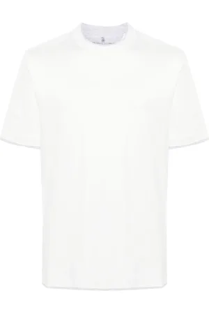 Brunello Cucinelli Contrast-trim crew-neck T-shirt