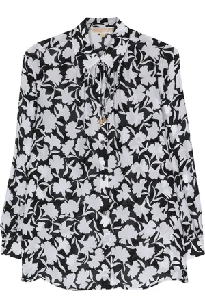 Michael Kors Shadow Floral crepe shirt