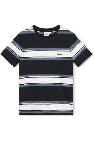 HUGO BOSS Stripe-print cotton T-shirt