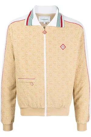 Casablanca Monogram-jacquard velour zip-up jacket
