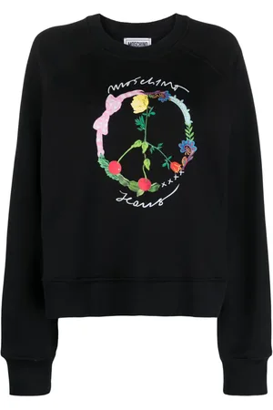 Moschino Peace sign-print cotton sweatshirt