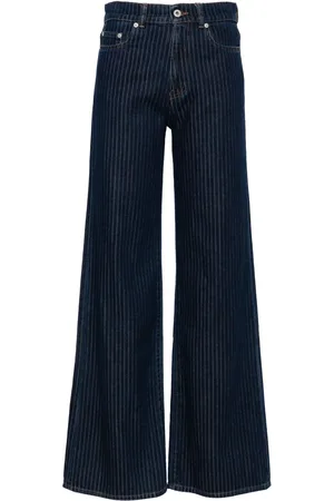 Kenzo Ayame striped straight-leg jeans