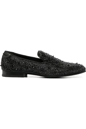 Philipp Plein Crystal-accented moccasins