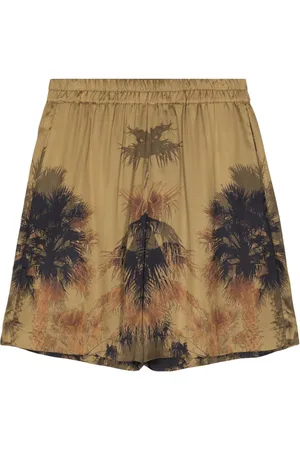 LANEUS Palm tree-print bermuda shorts