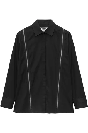 Msgm Zip-detail long-sleeve shirt