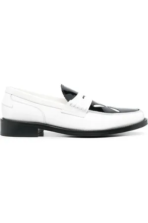 Stefan Cooke Slashed leather loafers