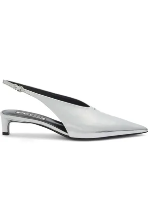 Jil Sander Metallic slingback pumps