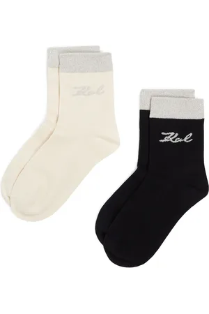 Karl Lagerfeld Signature lurex socks