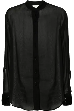 FORTE FORTE Semi-sheer long-sleeve shirt
