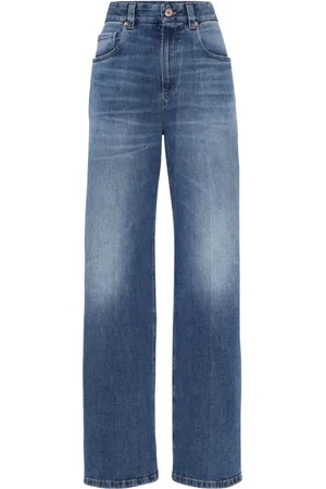 Brunello Cucinelli High-rise straight-leg jeans