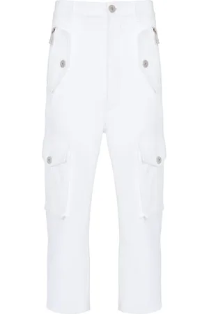 Balmain Logo-plaque cargo-style cropped trousers