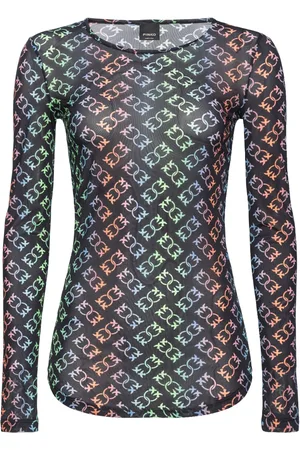 Pinko Love Birds monogram blouse