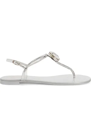 Giuseppe Zanotti Anthonia metallic-effect flat sandals