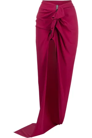Rick Owens Ruffle-trim draped maxi skirt