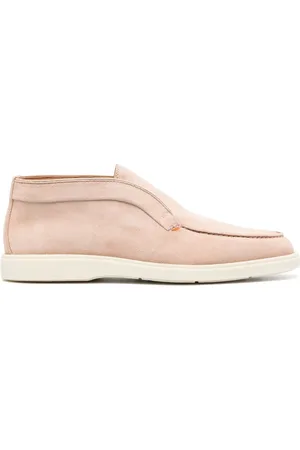 santoni Almond-toe suede boots