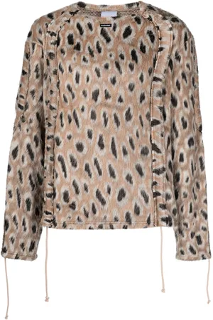 Bluemarble Leopard-print brushed-finish jumper