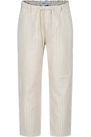 Emporio Armani Drawstring-waist striped trousers