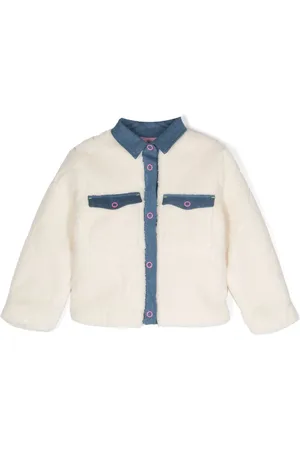 Billieblush Graphic-print faux-fur jacket