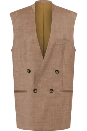 Serafini Lapeless double-breasted gilet