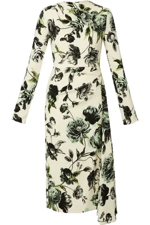 Erdem Draped long-sleeve midi dress