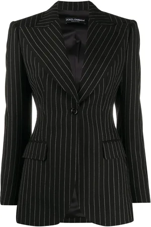 Dolce & Gabbana Pinstriped single button blazer