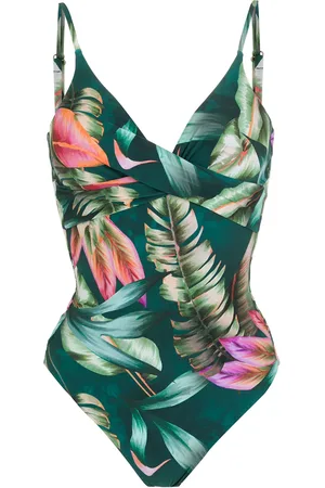 Lygia & Nanny Bianca leaf-print swimsuit