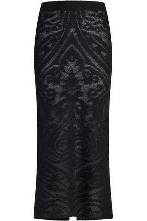 Etro Knitted jacquard midi skirt